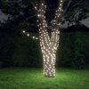 vidaXL S&oacute;larorkukn&uacute;nar Ser&iacute;ur 2 stk. 2x200 LED Kalt-hv&iacute;tt Inni &Uacute;ti