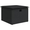 vidaXL 8 stykki gar&eth;s&oacute;fasett me&eth; p&uacute;&eth;um Black Poly Rattan Acacia