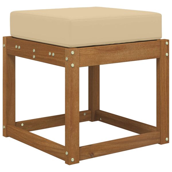 vidaXL Utandyra s&aelig;ti p&uacute;&eth;i Drapplita&eth;ur 40 x 40 x 8 cm 100% p&oacute;l&yacute;ester