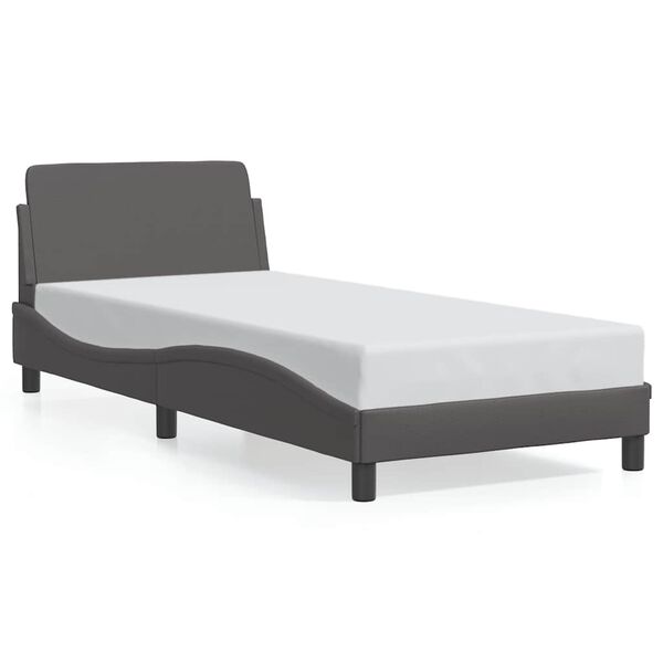 vidaXL R&uacute;mgrind Dover Gr&aacute;r 90x190 cm Gervile&eth;ur
