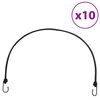 vidaXL Teygjusn&uacute;rur me&eth; Endurskinsr&ouml;ndum og Kr&oacute;kum 10 stk 100 cm