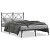 vidaXL R&uacute;mgrind &uacute;r M&aacute;lmi &aacute;n D&yacute;nu me&eth; H&ouml;f&eth;agafli Sv&ouml;rt 120x200 cm