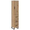vidaXL H&aacute;bor&eth; Artisan Eik 34,5 x 34 x 180 cm Samsettur vi&eth;ur