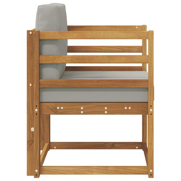 vidaXL &Uacute;tis&oacute;fi Solid Akas&iacute;uskei&eth; og P&oacute;lyester N&aacute;tt&uacute;ruleg og lj&oacute;s gr&aacute;