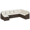 vidaXL Gar&eth;s&oacute;fa sett me&eth; p&uacute;&eth;i me&eth; geymslu 8 pcs p&oacute;l&yacute;rattan