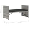 vidaXL 5 Hluta Gar&eth;h&uacute;sgagnasett me&eth; Sessum Polyrattan Gr&aacute;tt