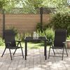 vidaXL Garður borðsett 3 pcs Svartur kaffir Poly rattan