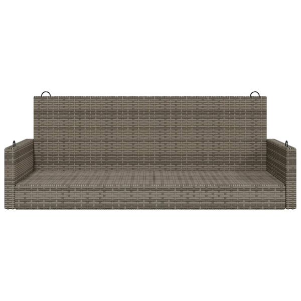 vidaXL Rólubekkur Grár 119x56x48 cm Pólýrattan