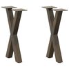 vidaXL s&oacute;fabor&eth;sf&aelig;tur X-laga 2 stk. &uacute;r n&aacute;tt&uacute;rulegu st&aacute;li 28x(42-43) cm st&aacute;li