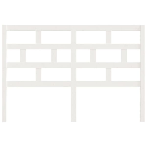 vidaXL H&ouml;f&eth;agafl fyrir R&uacute;m Hv&iacute;tur 146x4x100 cm Gegnheil Fura