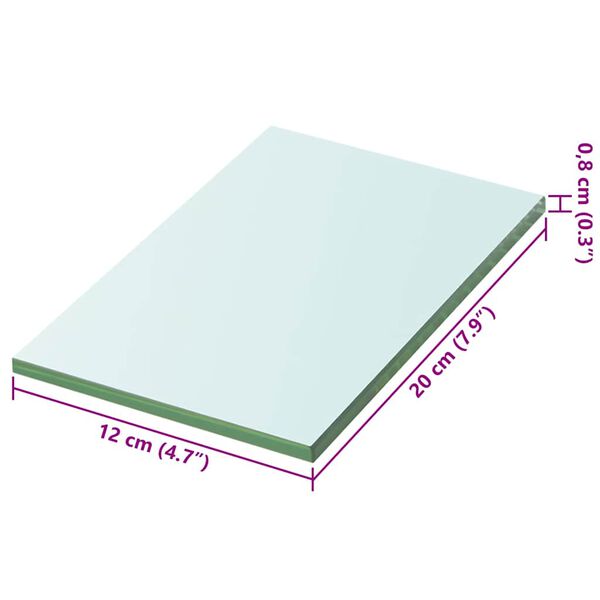 vidaXL Glerhilla 2 stk. 20x12 cm Gl&aelig;r