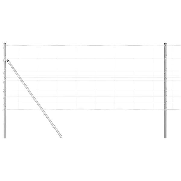vidaXL Gir&eth;ingarp&oacute;stur Galvaniseru&eth; 25 x 1 m St&aacute;l