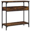 vidaXL Veggbor&eth; me&eth; Hillu Reyklitu&eth; Eik 75x29x75 cm Samsettur Vi&eth;ur