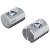 vidaXL Bollan&uacute;tar 2 pcs Silfur M6 x 13 mm M&aacute;lmur