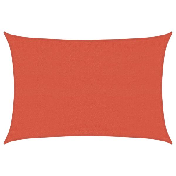 vidaXL Skyggnid&uacute;kur 160 g/m&sup2; R&eacute;tthyrnt Leirbr&uacute;nn 3,5x4,5 m HDPE