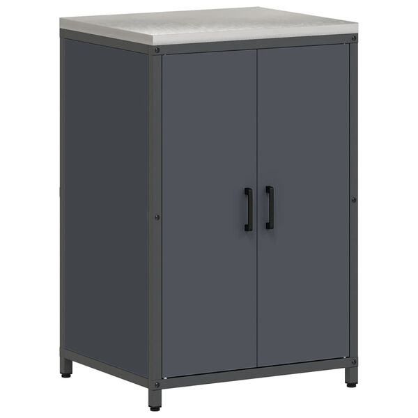 vidaXL Eldh&uacute;s geymsla me&eth; hillu me&eth; hur&eth; Antras&iacute;t 60 x 50 x 92 cm St&aacute;l