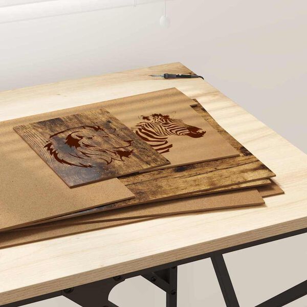 vidaXL Skreyting spj&ouml;ld 50 pcs Rau&eth;-eik 30 x 42 x 0.27 cm