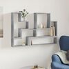 vidaXL Wall Shelf Concrete Grey 96x12x64 cm Chipboard
