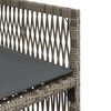 vidaXL 15 Parta Gar&eth;h&uacute;sgagnasett me&eth; Sessum P&oacute;l&yacute;rattan Gr&aacute;tt