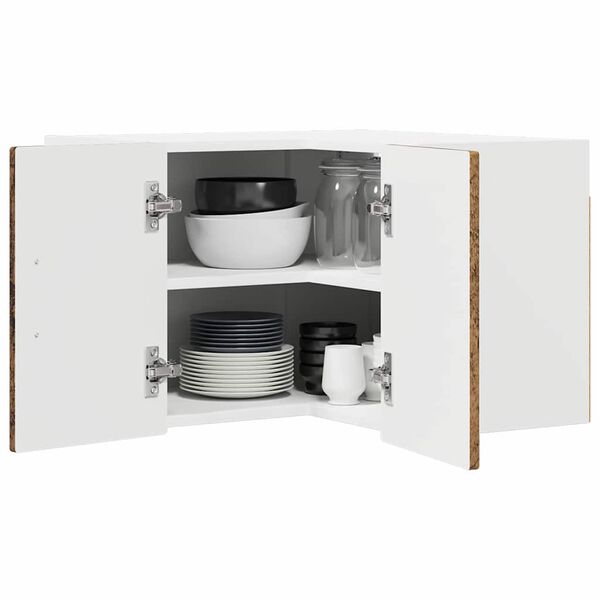 vidaXL Eldh&uacute;s sk&aacute;pur Gamalt timbur 57 x 57 x 40 cm Samsettur vi&eth;ur