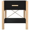 vidaXL Náttborð 2 stk. Svart 42x38x45 cm Samsettur Viður