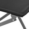 vidaXL Samfellanlegir Útistólar 2 stk. Svartir Stál og Textílefni
