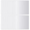 vidaXL 24 stk Spegilflísar Ferkantað Gler