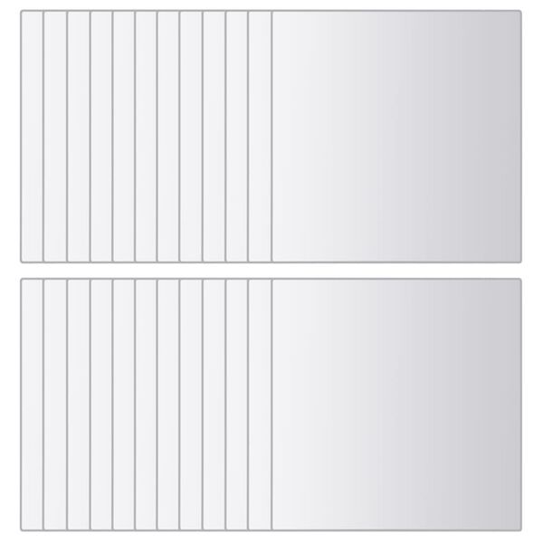 vidaXL 24 stk Spegilflísar Ferkantað Gler