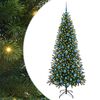 vidaXL Gervi j&oacute;latr&eacute; me&eth; 300 LED me&eth; standi Gr&aelig;nn 180 cm PE og PVC