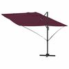 vidaXL Cantilever Roma Parasol Rautt og svart 352 x 251 x 260 cm
