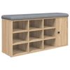 vidaXL Sk&oacute;bekkur Sonoma Eikarlitur 102x32x50 cm Samsettur Vi&eth;ur