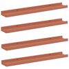 vidaXL Vegghylla me&eth; hillu 4 pcs Rau&eth;ur 60 x 9 x 3 cm Samsettur vi&eth;ur