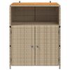 vidaXL Cabinet Drapplita&eth;ur 70 x 50 x 87 cm P&oacute;l&yacute;ester og Roly Rattan