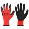 vidaXL Vinnuhanskar 12 pcs Rautt og svart 8 / m Latex h&uacute;&eth;un