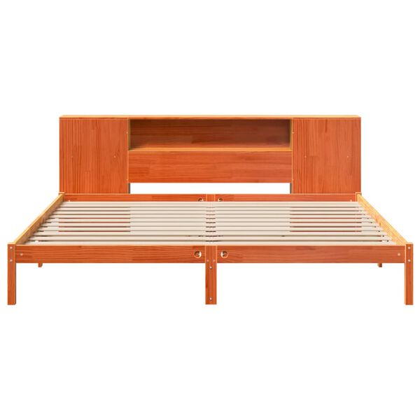 vidaXL R&uacute;mgrind me&eth; B&oacute;kahillu &aacute;n D&yacute;nu Vaxbr&uacute;n 180x200 cm Gegnheil Fura