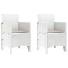 vidaXL Gar&eth;st&oacute;ll me&eth; p&uacute;&eth;i 2 pcs Hv&iacute;tt 53 x 49 x 85 cm P&oacute;l&yacute;pr&oacute;p&yacute;len