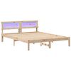 vidaXL Ramsv&iacute;k me&eth; h&ouml;fu&eth;gafl Br&uacute;nn 150 x 200 cm Solid furuhikk