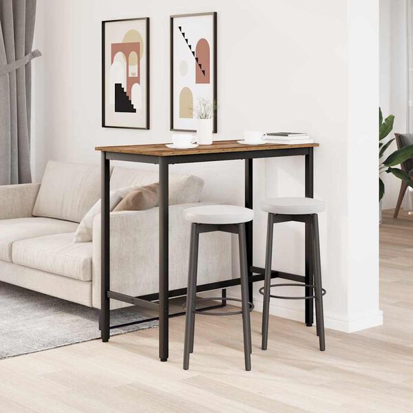 vidaXL bor&eth; Gamalt timbur 100 x 50 x 90,5 cm Vinnslutr&eacute; og st&aacute;li