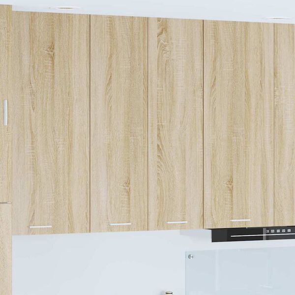 vidaXL Vegghengdur sk&aacute;pur Sonoma Eik 60 x 31 x 100 cm Samsettur vi&eth;ur