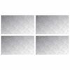 vidaXL Stigaplata R&eacute;tthyrningur 4 pcs Silfur 70 x 40 cm &Aacute;l
