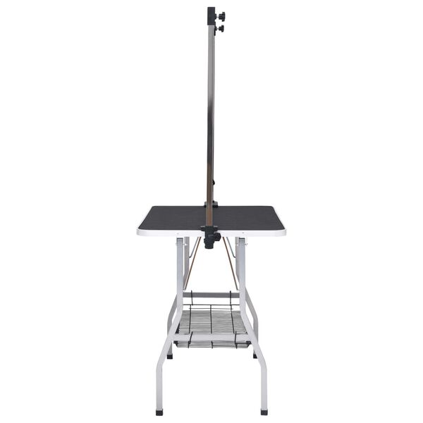 vidaXL Stillanlegt Hundasnyrtiborð með 2 Ólum og Körfu