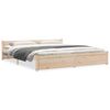 vidaXL R&uacute;mgrind Gegnheill Vi&eth;ur 180x200 cm Super King