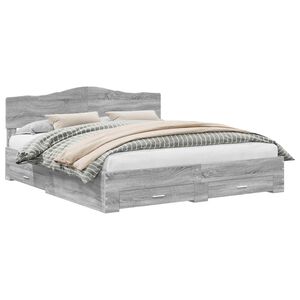 vidaXL Ramsv&iacute;k me&eth; h&ouml;fu&eth;gafl Gr&aacute;r Sonoma 200 x 200 cm Samsettur vi&eth;ur