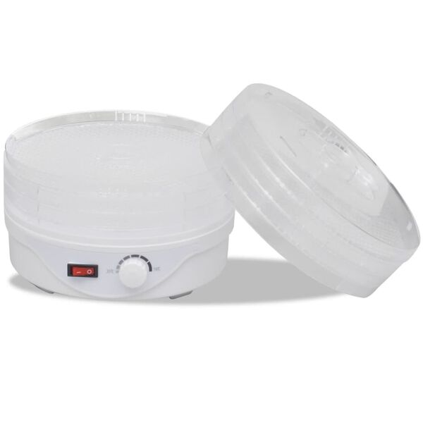 vidaXL Þurrkari fyrir Matvæli með 6 Staflanlegum Bökkum (hringlaga)