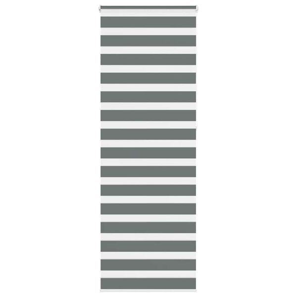 vidaXL Zebra Gard&iacute;na D&ouml;kkgr&aacute;tt 90x230 cm Efni Breidd 85,9 cm P&oacute;l&yacute;ester