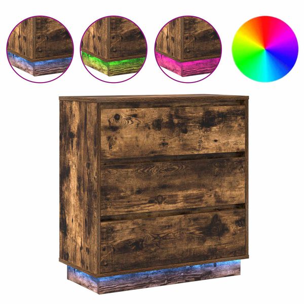 vidaXL Noatöflu skápur Rauð-eik 71 x 34,5 x 75 cm Samsettur viður