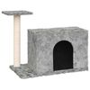 vidaXL Kattatr&eacute; me&eth; S&iacute;salkl&oacute;rustaurum Lj&oacute;sgr&aacute;tt 51 cm