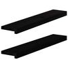 vidaXL Gluggasyllur 2 stk D&ouml;kkbr&uacute;nt 80x15x2 cm Solid Wood Eik