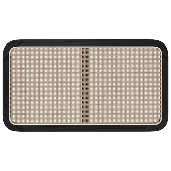 vidaXL H&ouml;f&eth;agafl me&eth; h&ouml;fu&eth;gafl Svartur 100 x 55 x 3 cm Rattan