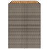 vidaXL Garðbarborð með Akasíuviðarplötu Grátt 145x80x110 cm Pólýrattan